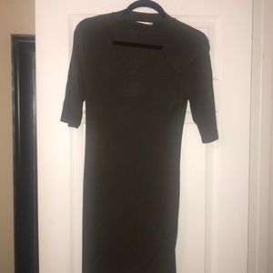 Olive green choker dress